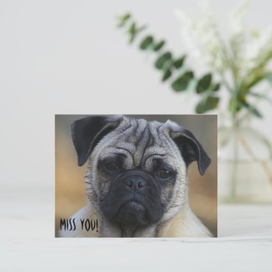 Ik mis je! briefkaart (Staand voorkant)