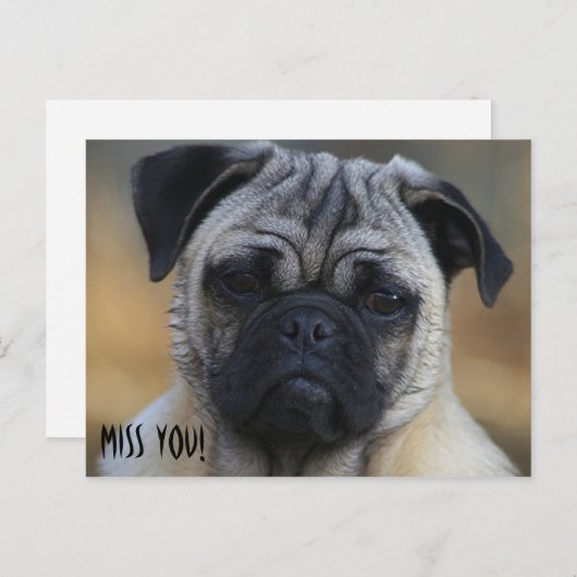 Ik mis je! briefkaart (Voorkant / Achterkant)