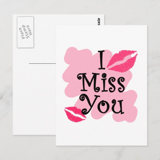 Ik mis je briefkaart (Voorkant / Achterkant)