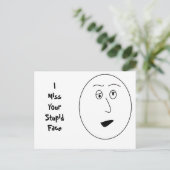 Ik mis je Briefkaart. Briefkaart (Staand voorkant)