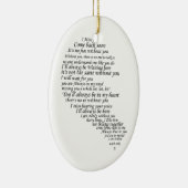 Ik mis je - de helft van het hart keramisch ornament (Rechts)