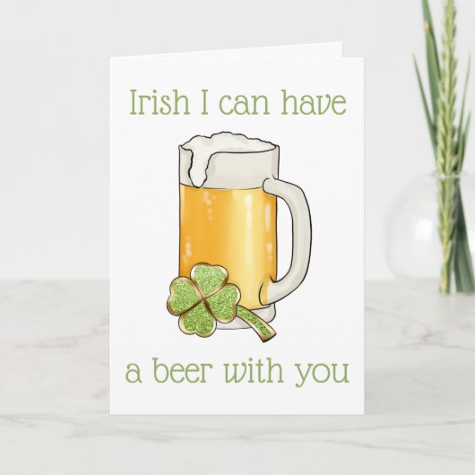 Ik mis je deze St. Patrick's Day Kaart (Voorkant)