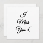 Ik mis je droevige emoji kaart (Voorkant / Achterkant)