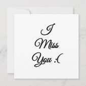 Ik mis je droevige emoji kaart (Voorkant)