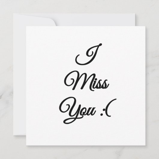 Ik mis je droevige emoji kaart (Voorkant)