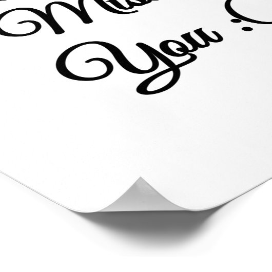 Ik mis je droevige emoji poster (Hoek)