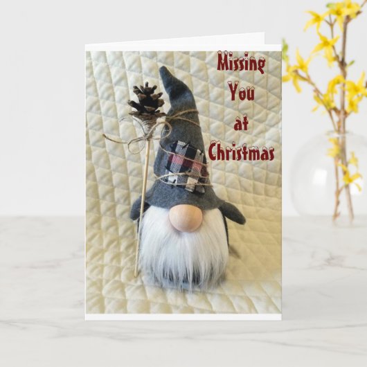 *IK MIS JE EN HOOP JE MET KERST TE ZIEN KAART (Gele Bloem)