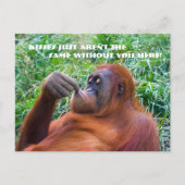 Ik mis je Funny Orangutan Briefkaart (Voorkant)