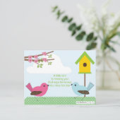 Ik mis je gedicht van een jongen: Vogel en vogels Briefkaart (Staand voorkant)