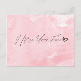 Ik mis je gezicht briefkaart