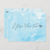 Ik mis je gezicht briefkaart (Voorkant / Achterkant)