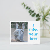 ik mis je gezicht briefkaart (Staand voorkant)