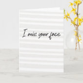 Ik mis je gezicht kaart (Gele Bloem)