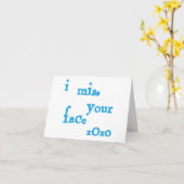 Ik mis je gezicht kaart (Gele Bloem)