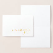 Ik mis je gouden folie folie kaarten (Display)