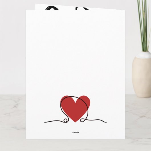 Ik mis je hartzwijn, kostbare liefde kaart (Achterkant)