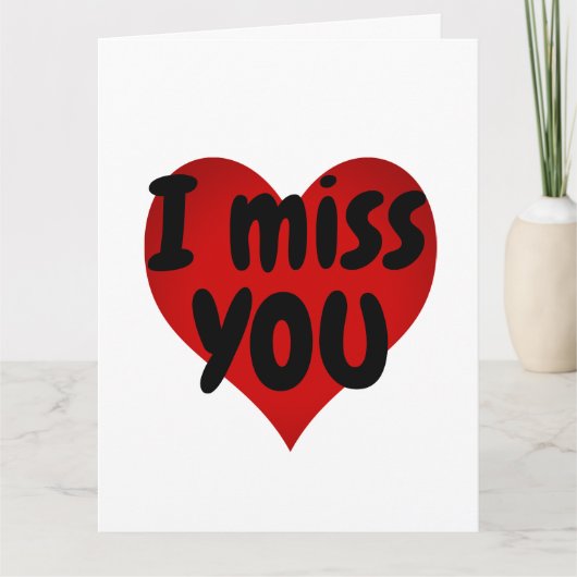 Ik mis je hartzwijn, kostbare liefde kaart (Voorkant)