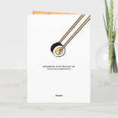 "Ik mis je heel erg" "Laten we sushi halen" Cute P Kaart (Achterkant)