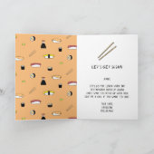 "Ik mis je heel erg" "Laten we sushi halen" Cute P Kaart (Binnen)