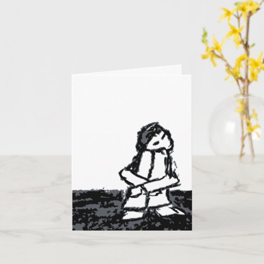 ik mis je ( hoekje kind ) kaart (Gele Bloem)