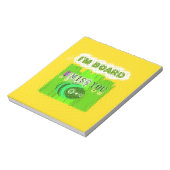 Ik mis je, ik ben boord: grappige tekst citaat kun notitieblok (Linkerzijde)