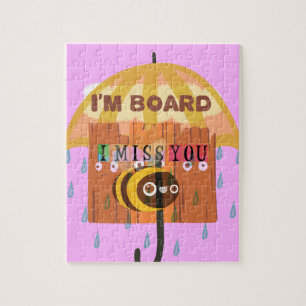 Ik mis je in de regen die ik verveel. legpuzzel