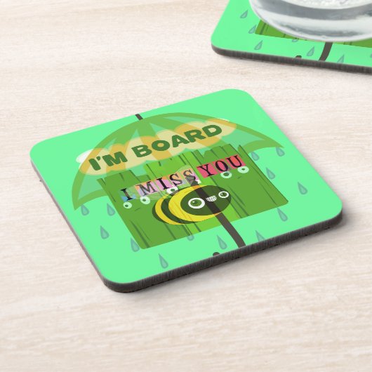 Ik mis je in het algemeen bier onderzetter (Linkerzijde)