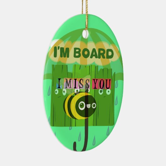 Ik mis je in het algemeen keramisch ornament (Rechts)