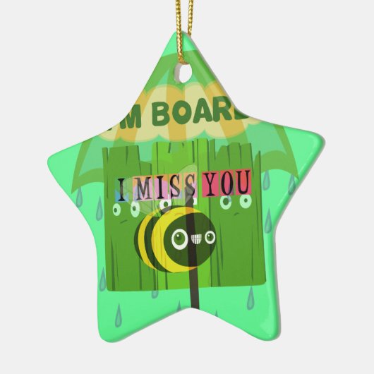 Ik mis je in het algemeen keramisch ornament (Links)