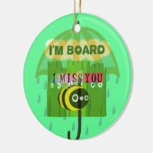 Ik mis je in het algemeen keramisch ornament (Links)