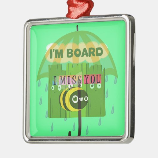 Ik mis je in het algemeen metalen ornament (Links)