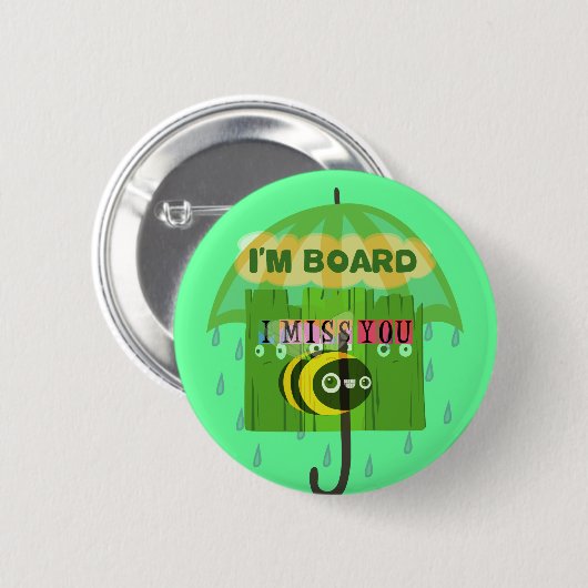 Ik mis je in het algemeen ronde button 5,7 cm (Voorkant /achterkant)