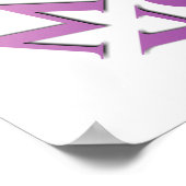 Ik mis je in roze paarse kleuren poster (Hoek)