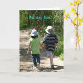 Ik mis je... kaart (Gele Bloem)