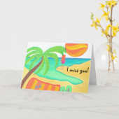 Ik mis je! kaart (Gele Bloem)