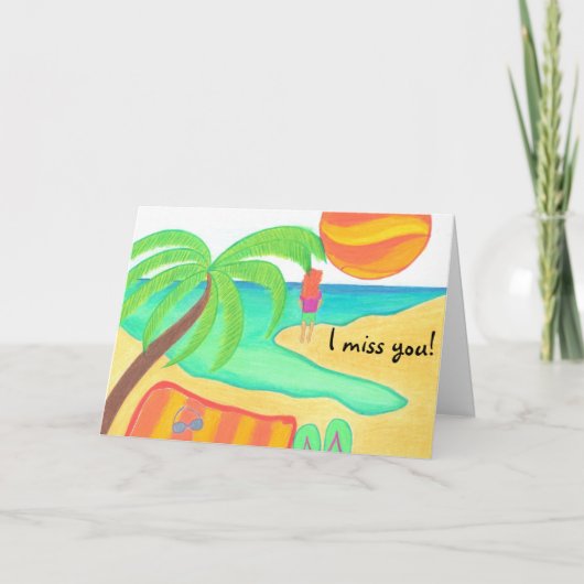 Ik mis je! kaart (Voorkant)