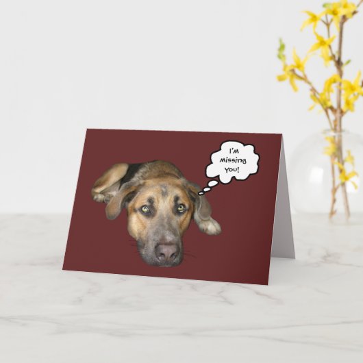 Ik mis je! kaart (Gele Bloem)