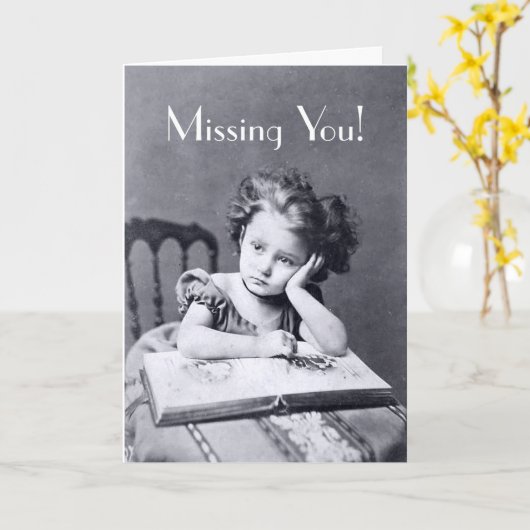 Ik mis je! kaart (Gele Bloem)