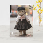 Ik mis je kat groet kaart (Gele Bloem)