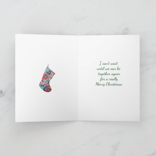 Ik mis je kerst Kaart (Binnen)