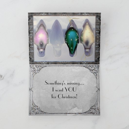 Ik mis je kerst Kaart (Binnen)