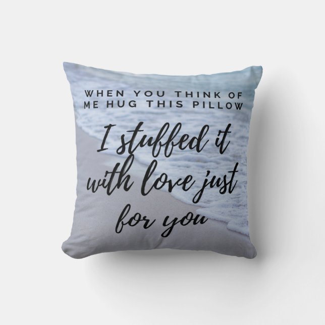 Ik mis je knuffel. kussen (Voorkant)