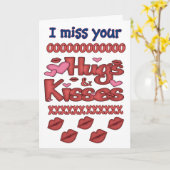 Ik mis je knuffels en kusjes kaart (Gele Bloem)