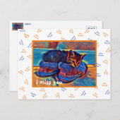 Ik mis je "knuffels sturen" briefkaart (Voorkant / Achterkant)