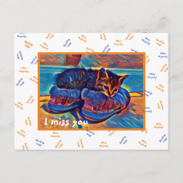 Ik mis je "knuffels sturen" briefkaart