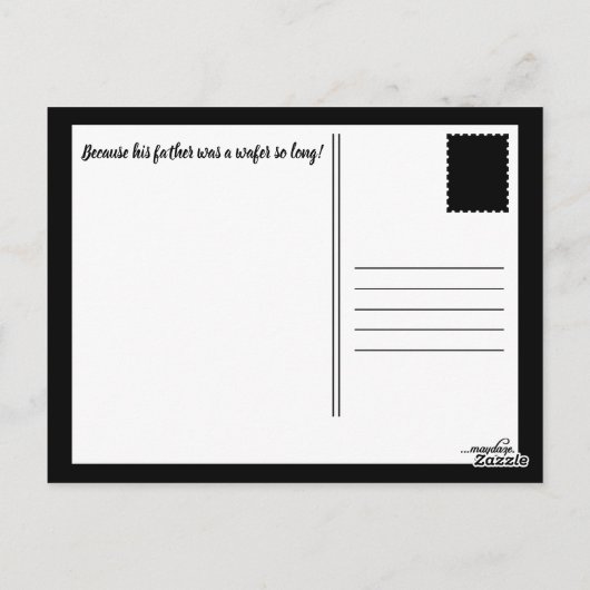 Ik mis je koekjesgrapje briefkaart (Achterkant)