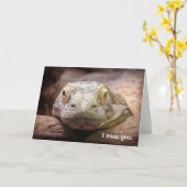 Ik mis je Komodo Dragon Reptile die je mist Kaart (Gele Bloem)