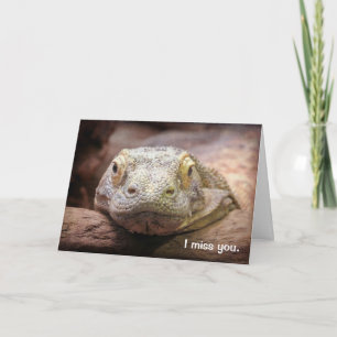 Ik mis je Komodo Dragon Reptile die je mist Kaart