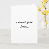 Ik mis je kussen... kaart (Gele Bloem)