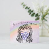 Ik mis je lachende gezicht Briefkaart (Staand voorkant)